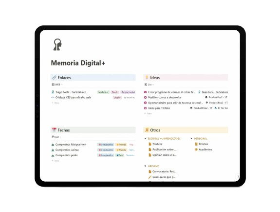 Plantilla de productividad